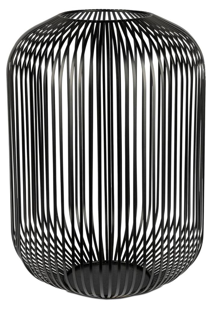 Windlicht Wili Stäbe in Kugelform H. 45cm schwarz aus Produktbild 