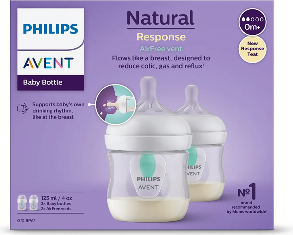 Philips Avent Natural Response 125ml: Biberon come il Seno con AirFree