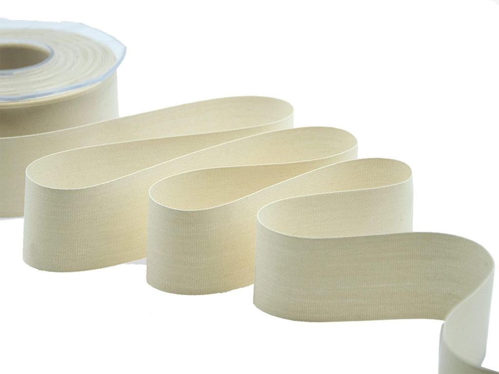Poly-Katoenband matt, Elfenbein, 35 mm x 25 m