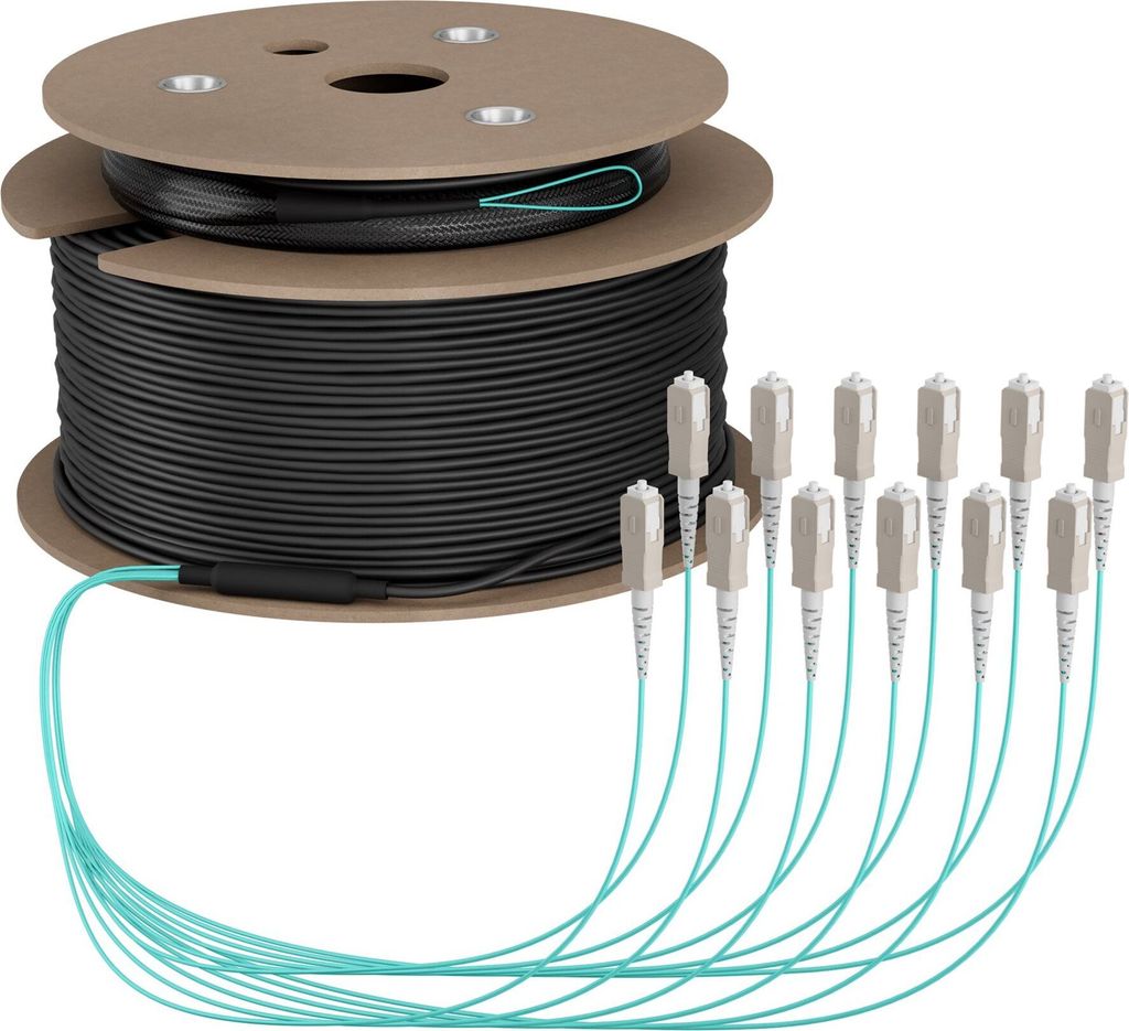 EFB Elektronik O8341S200OM3, 200 m, U-DQ(ZN) BH, OM3, 12x SC, 12x SC
