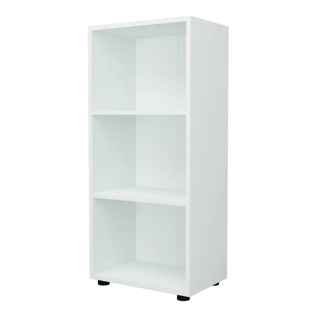 Bibliothèque Vara Blanche à 3 Étagères 108 x 49 x 30 cm pour Salon