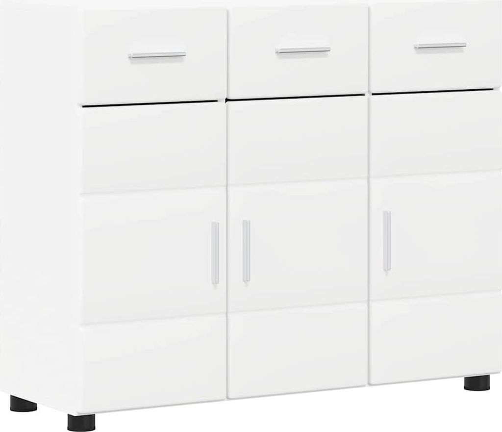 vidaXL Sideboard mit Tür FLORIN Weiß 88,5 x 30,5 x 73 cm Produktbild 
