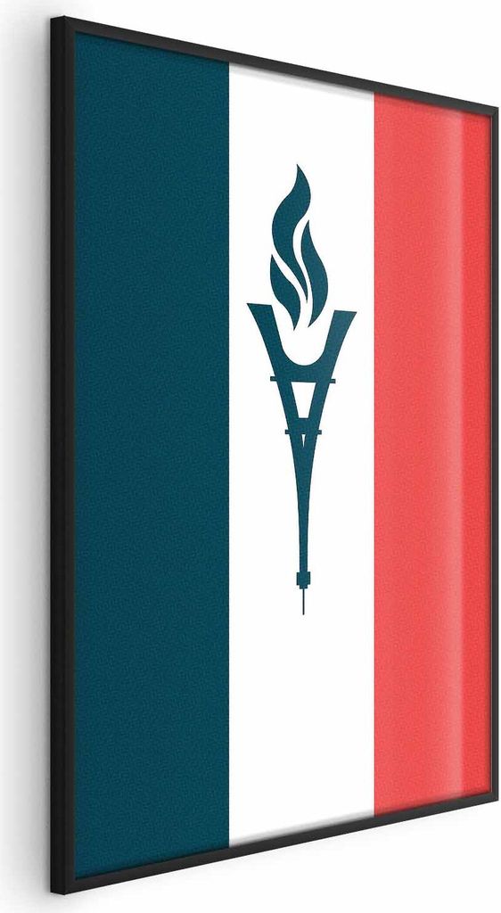 Posterpapier Poster - French Flag with a Torch 21x30 cm Abstrakt i-A-10036-ao-a