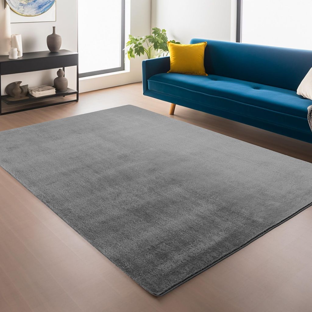 Ayyildiz | Tapis Plush Joy - 80 cm x 150 cm - Gris Foncé - Image du produit 