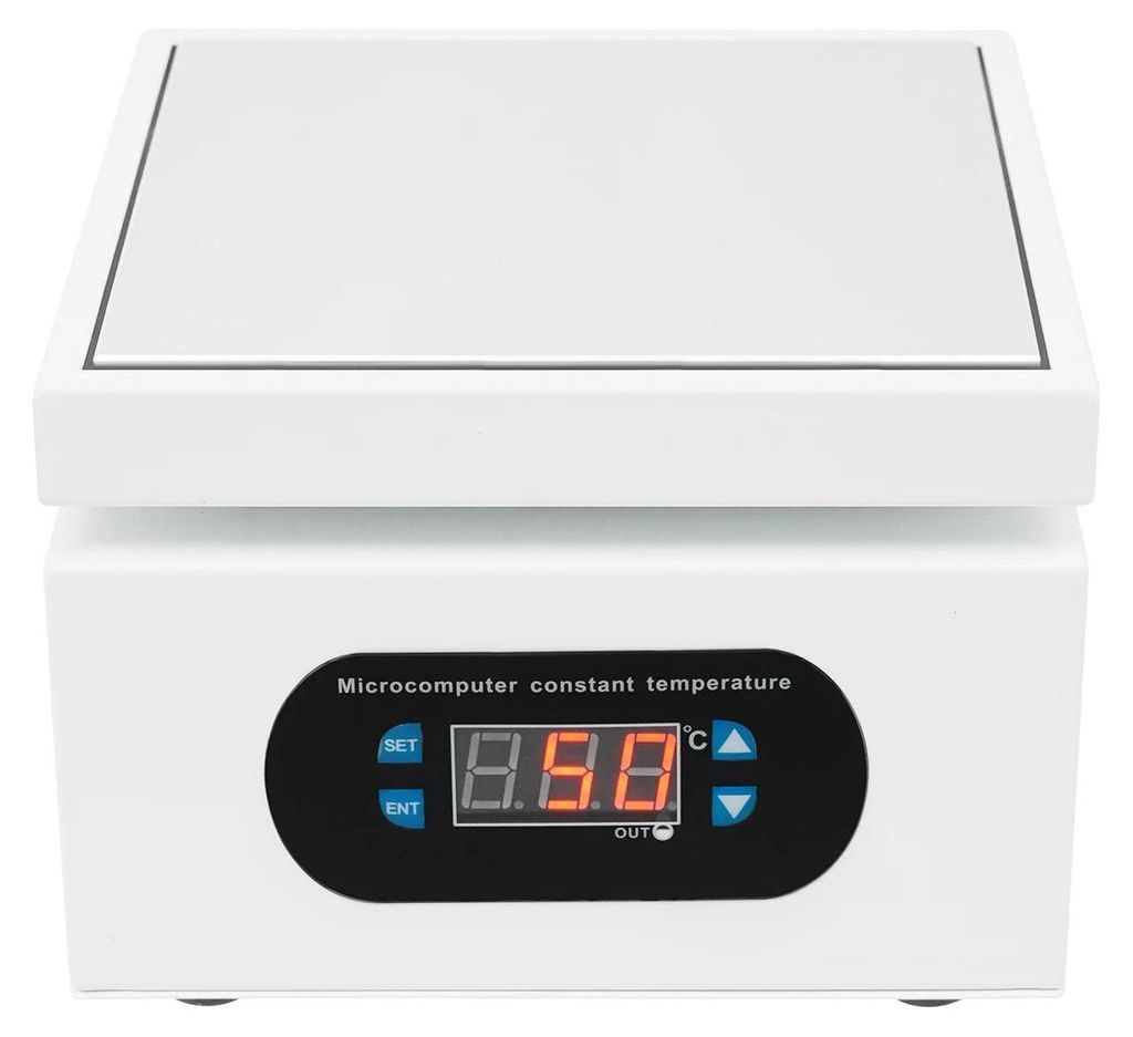 Elektrische Vorheiz-Lötplatte - 550W Rework-Station - 20x20 cm Heizplatte - LCD-Display - 220-240V EU-Stecker - Weiß