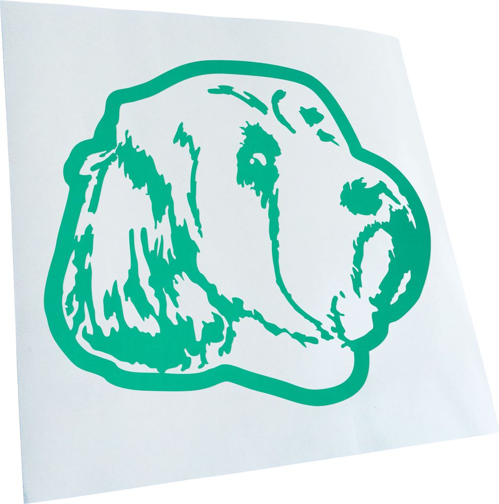 Kiwistar - Autoaufkleber - tibetan terrier Hund - Türkis - 30x25cm - Aufkleber für Auto, Laptop, Fahrrad, LKW, Motorrad mehrfarbig JDM Decal Racing