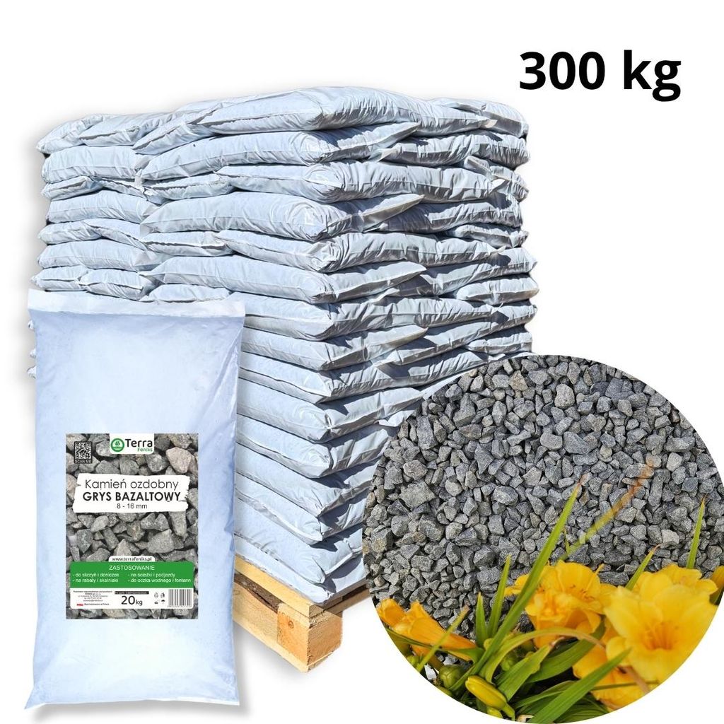 GRYS BAZALTOWY 8-16 mm antracyt 300 kg (paleta 15x20 kg) Zdjęcie produktu 