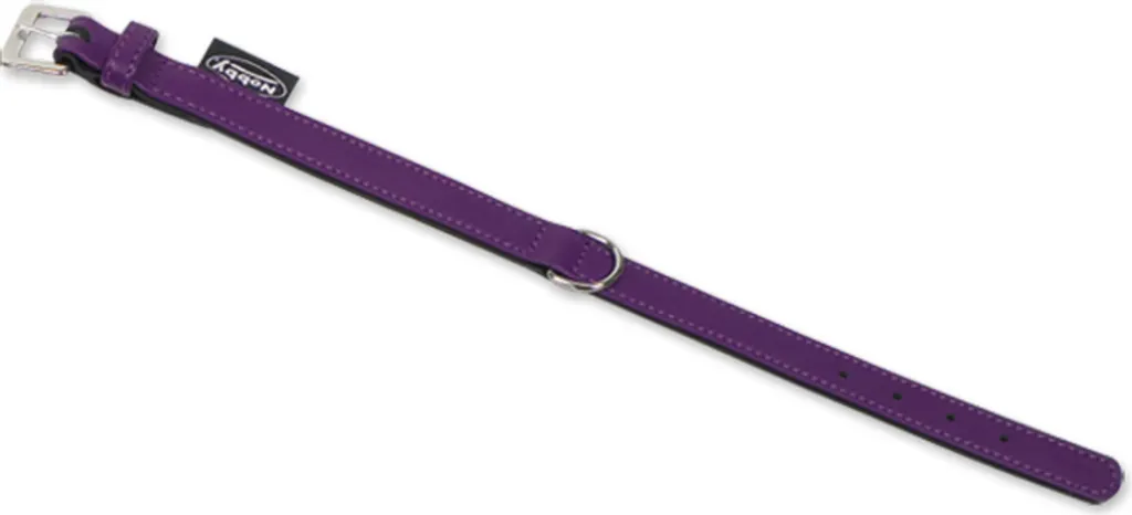 Nobby Collare SUD Viola in Pelle di Vitello - 27cm per Cani Piccoli