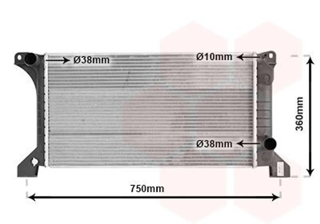 Radiateur à eau VAN WEZEL 18002169 pour FORD TRANSIT Fourgon et Bus T