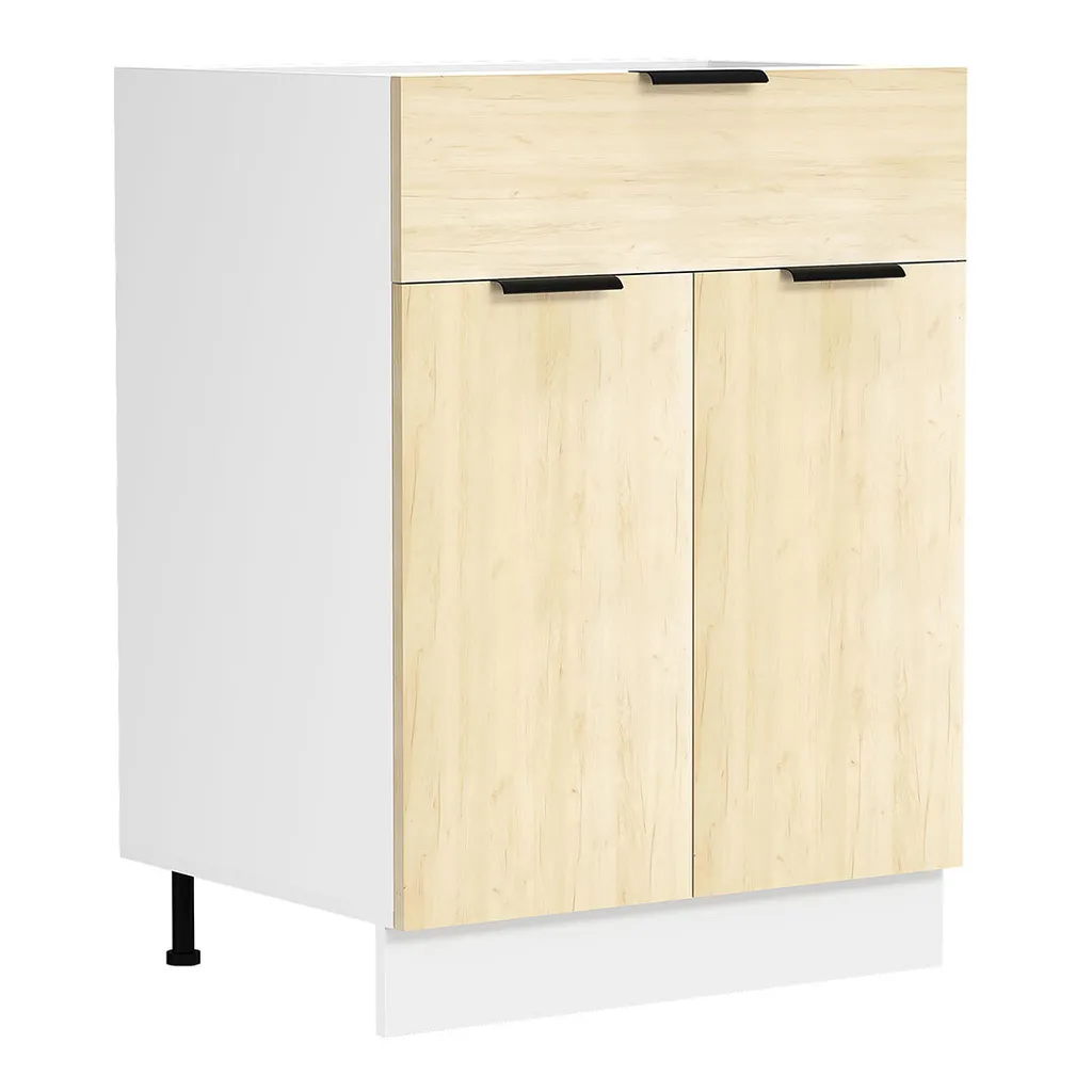 Mobile Cucina Fasola Rovere Bianco Miele | Arredo Moderno 82x60x46