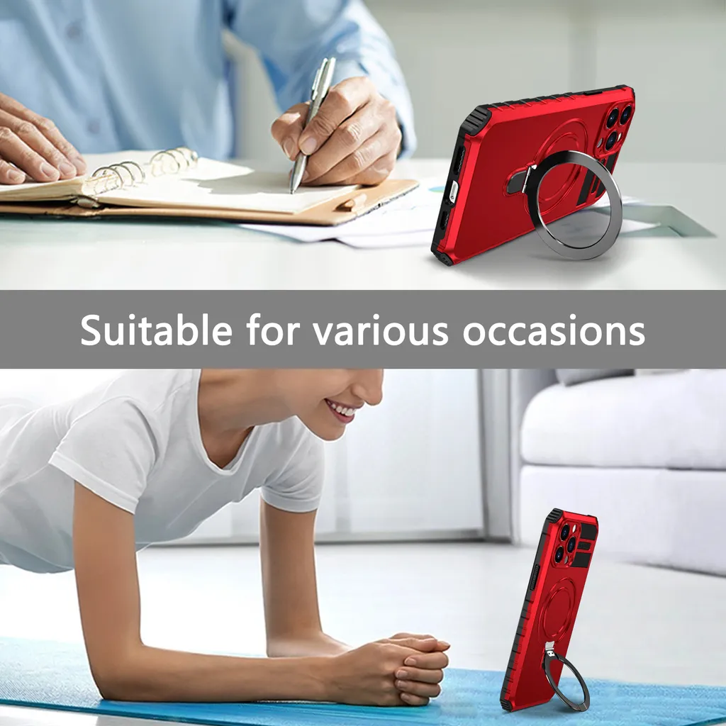 Cover Rossa iPhone 13 Pro MagSafe: Eleganza Protettiva e Supporto - 7