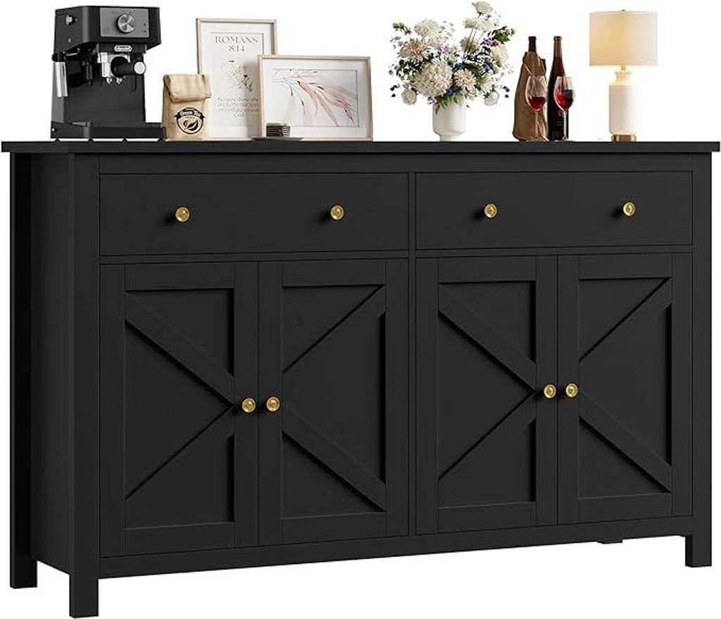 Komoda 140 cm, kuchyňská skříňka se 2 zásuvkami a 4 dvířky, Obrázek produktu 