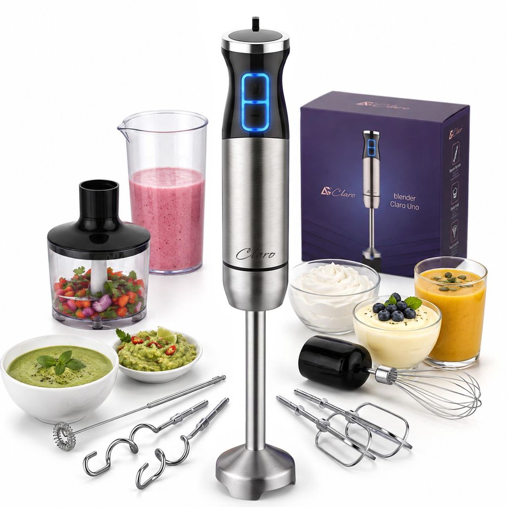 Blender Stabmixer 1800 W 5-in-1, 24 Geschwindigkeitsstufen, Produktbild  KI-generiertes Bild