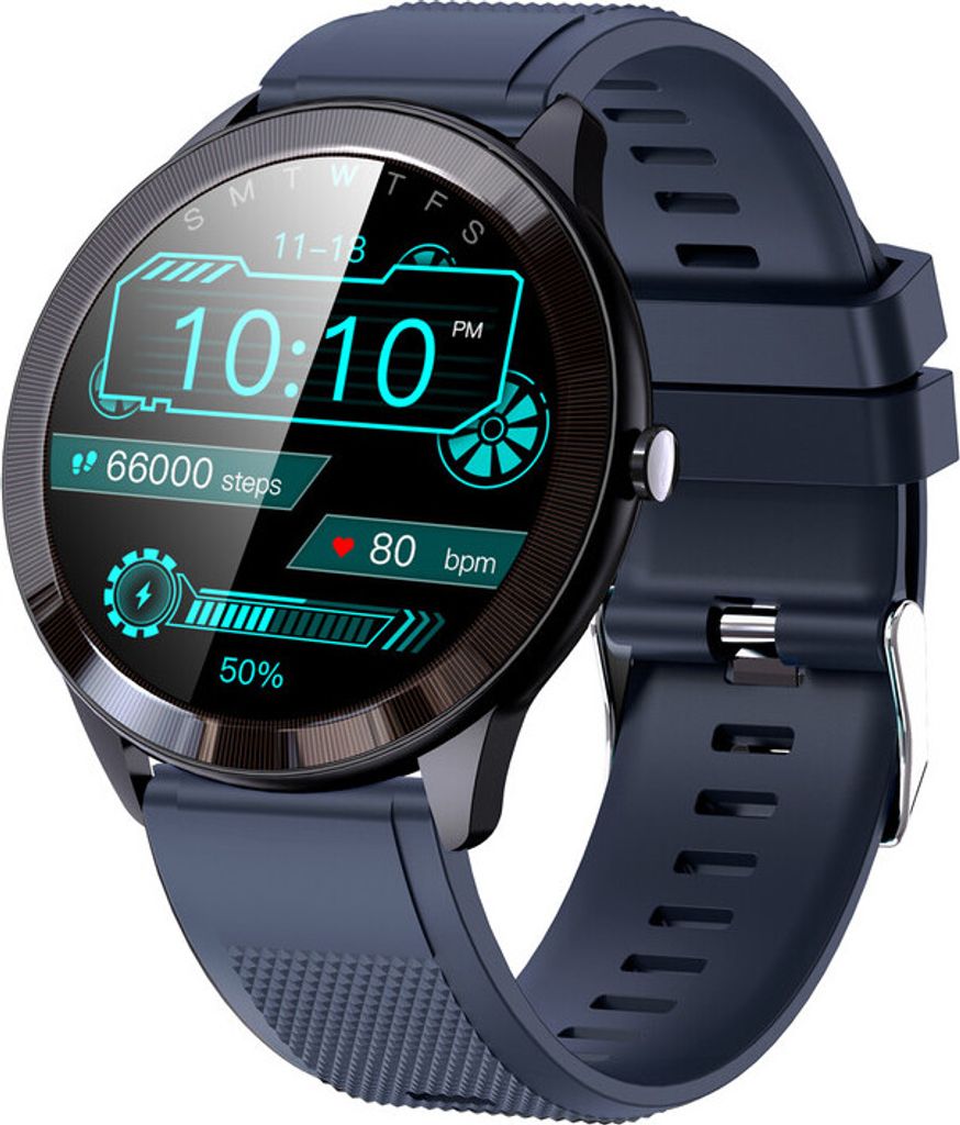 SmartWatch Fitness Tracker mit wasserdichtem Bluetooth Herzfrequenz Monitor Schlafqualität Tracker Blau