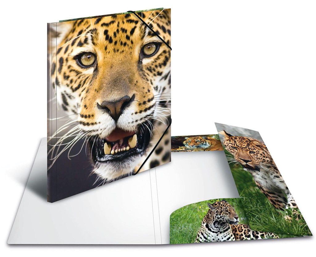 Herma Sammelmappe Eckspanner PP A4 Leopard