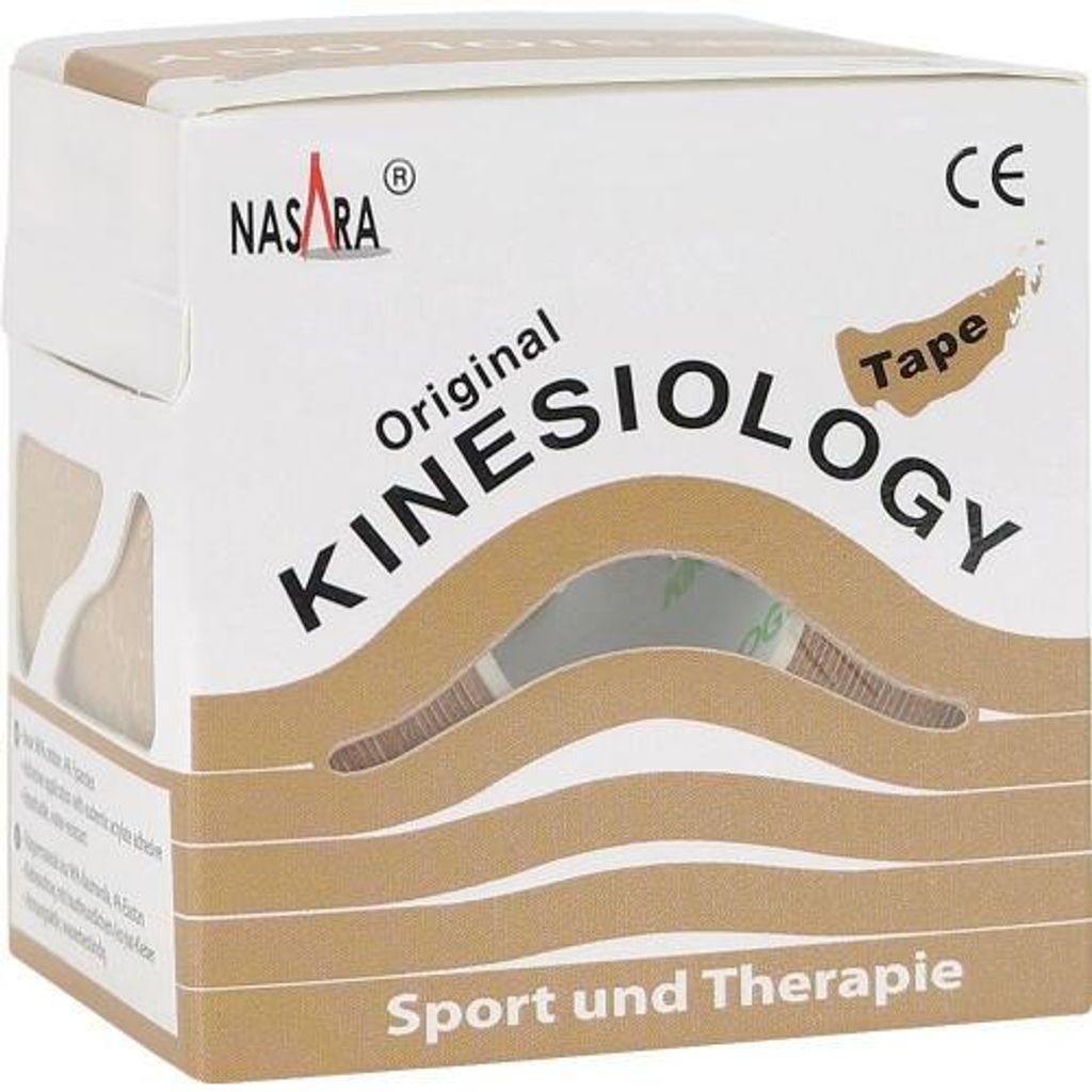 Nasara Kinesiologie Tape 5 cm x 5 m : beige Farbe: beige Produktbild 