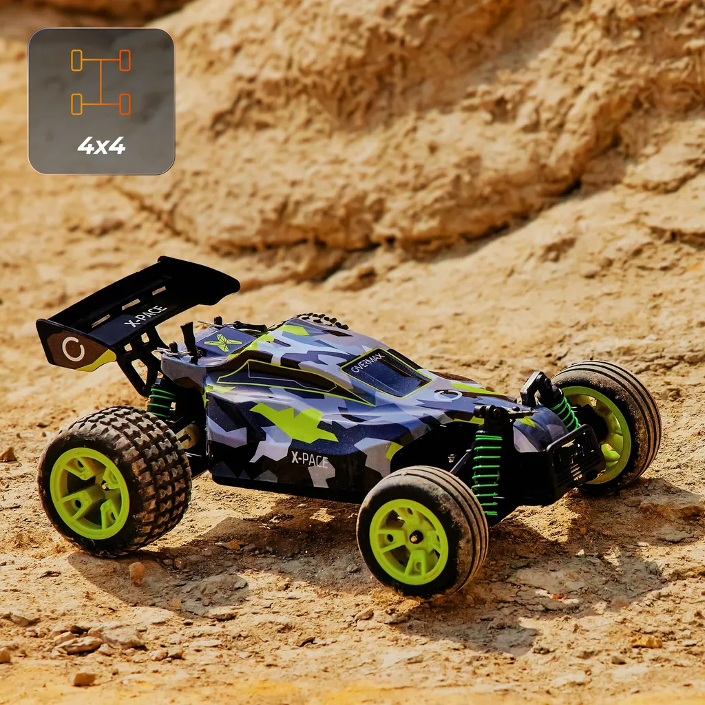 Voiture Télécommandée Tout-Terrain RC Buggy Rapide 45km/h Overmax X-Pace - 24