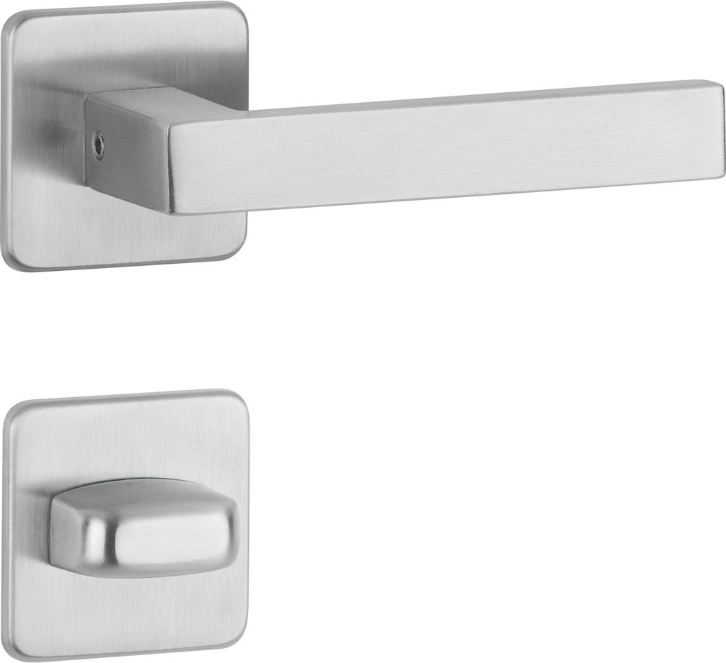 FELGNER Drückergarnitur Parma (Lochung: WC, Oberfläche: Edelstahl) Lochung: WC Oberfläche: Edelstahl