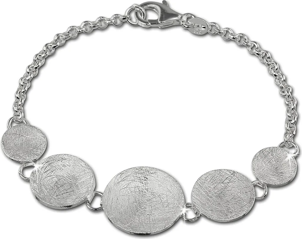 Bracelet Femme Argent Sterling 925 Mat SilberDream 19cm Finition Luxe