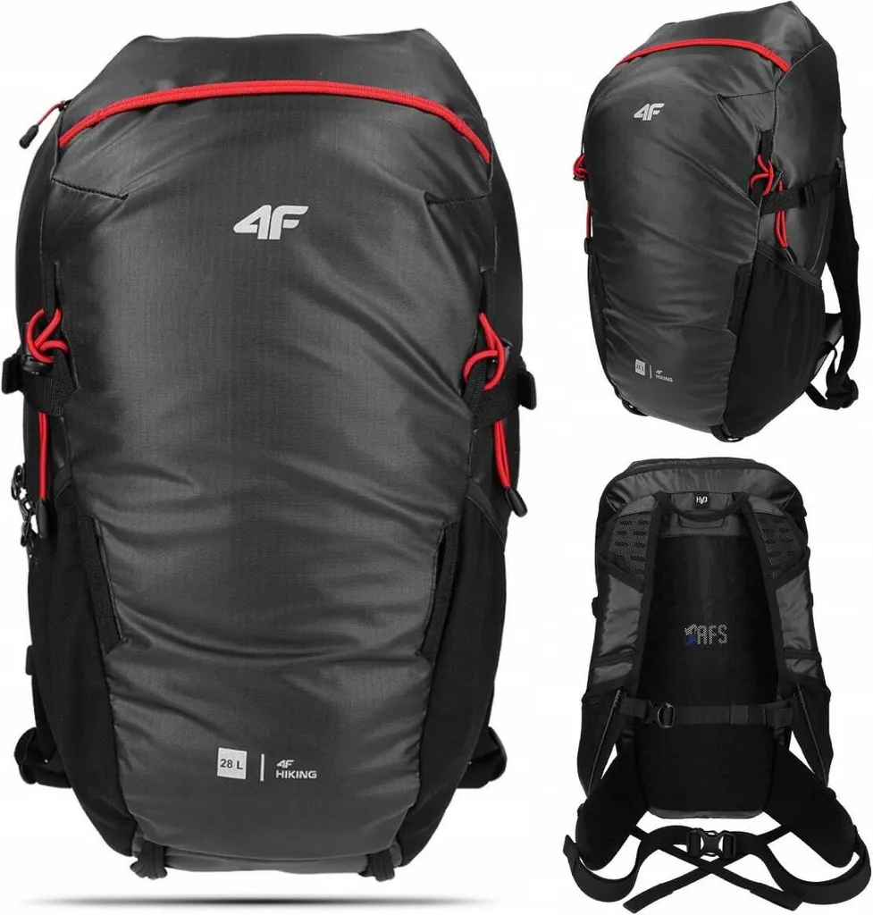 Sac à dos 4F 4FSS23ABACU139 21S Pull-over de 28L Noir et Gris Anthracite