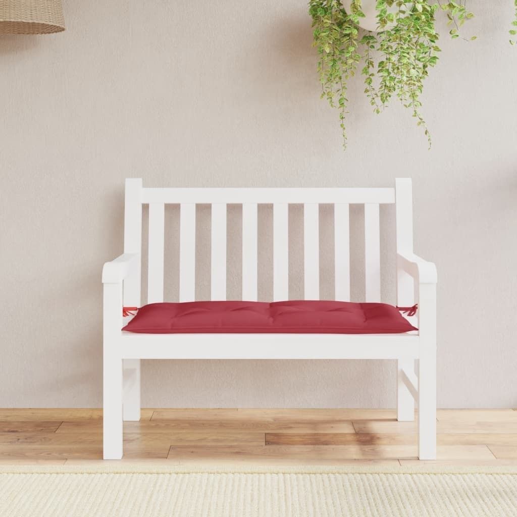 "im Angebot" Gartenbank-Auflage Weinrot 110x50x7 cm Oxford-Gewebe - Gartenmöbelauflagen CC16649