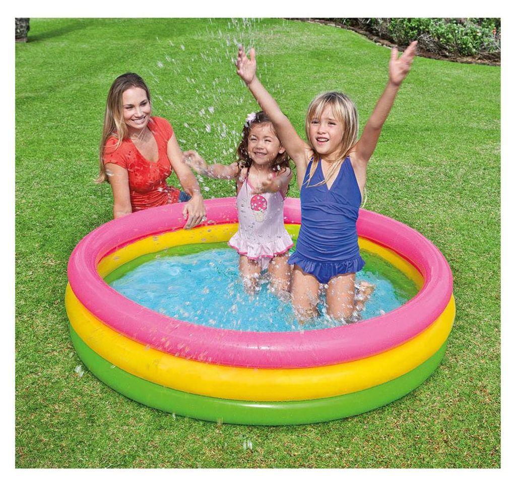 Piscinette. Piscine Gonflable Rectangulaire et Familiale pour Enfants