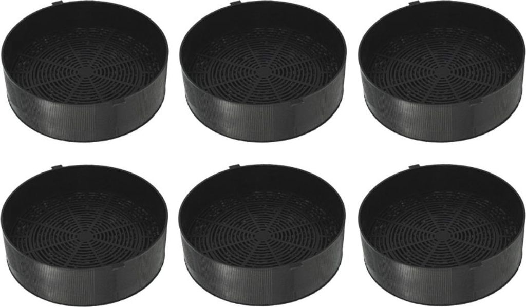 6x Trade-Shop Aktivkohlefilter 160 x 47mm für Alno AEF3800 GZD1125 AEF3800W 942640943 AEF3810X GZD1125 Dunstabzugshaube