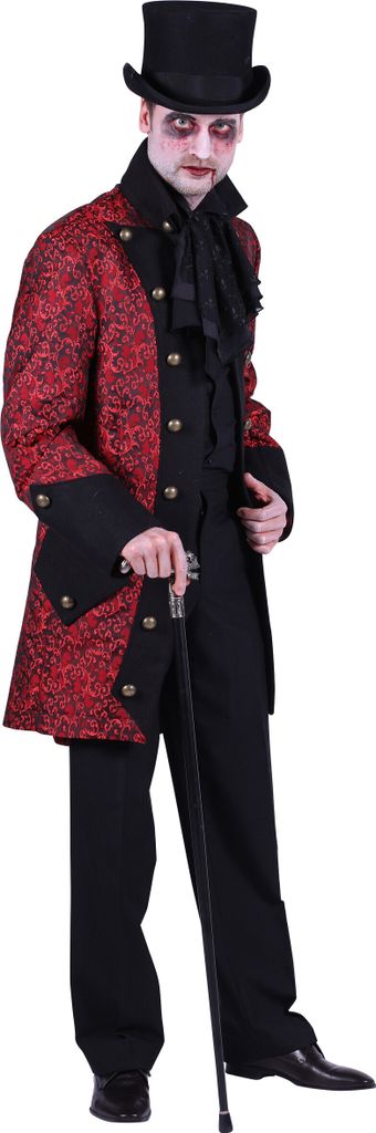 Paisley Herrenmantel rot Größe: M