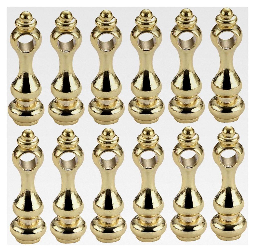 12 Stück Galerieschienen 0,5 x 1,7 goldene Legierung, Regalschienen, stabile Metallspindeln für Treppen, Regale, Weinschränke, Zäune, Möbel