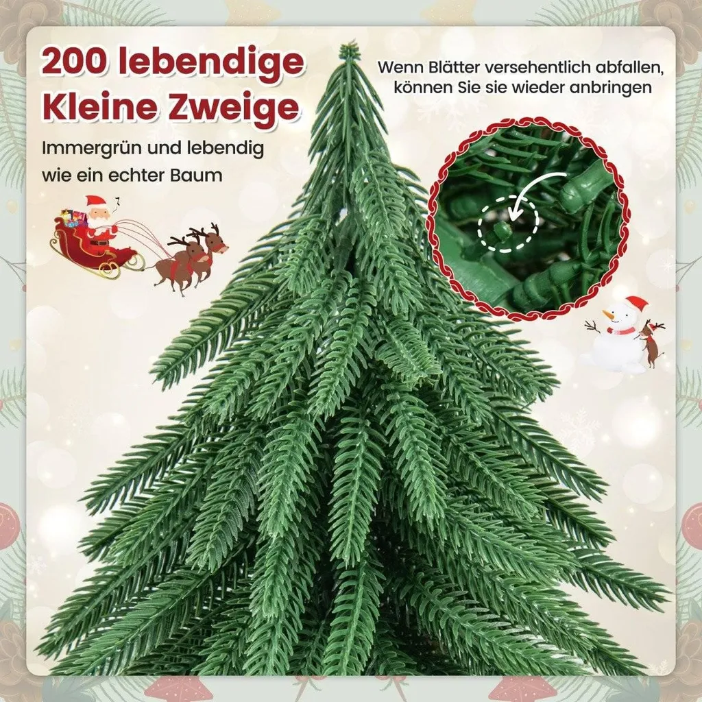 Sapin Noël de table 40 cm touffu avec 200 branches effet naturel - 5