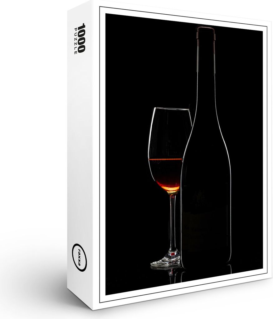 raxxa Premium-Puzzle "Weinflasche und Glas", 1000 Teile