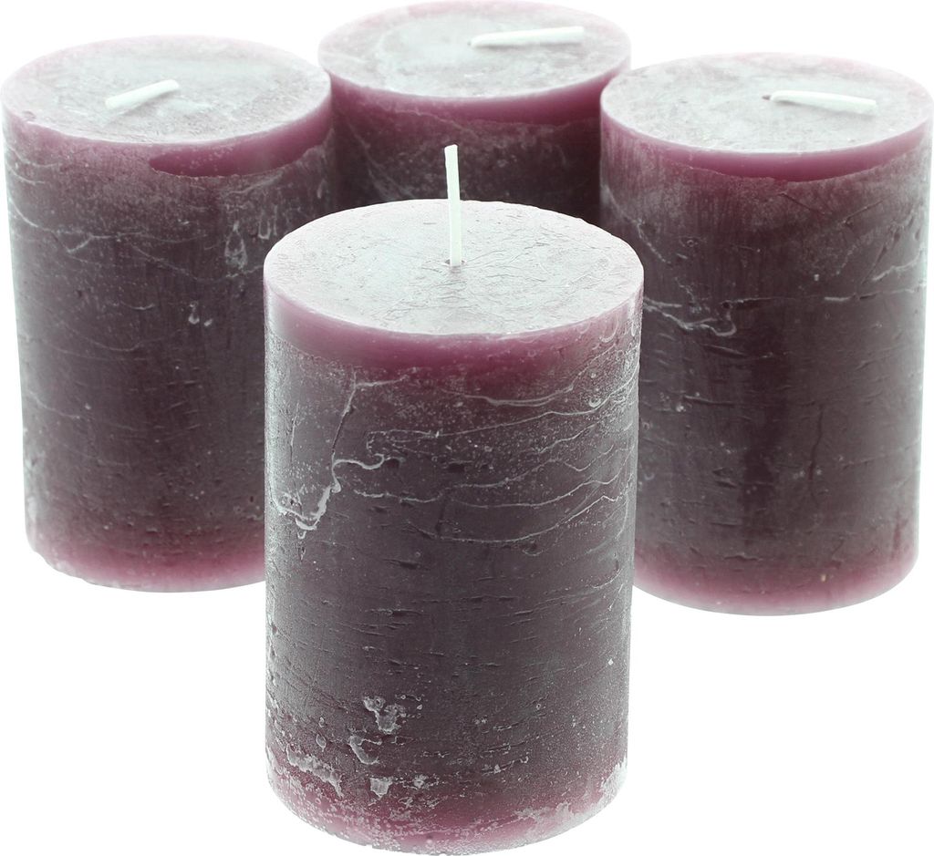 ohne Marke Kerze 4er-Pack weinrot OneSize
