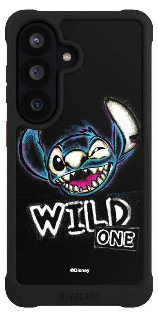 NIVOCASE Hülle für Samsung Galaxy S26 Stoßfeste Handyhülle NIVOmax Case Schwarz Disney Offizielles Lizenzprodukt Lilo & Stitch