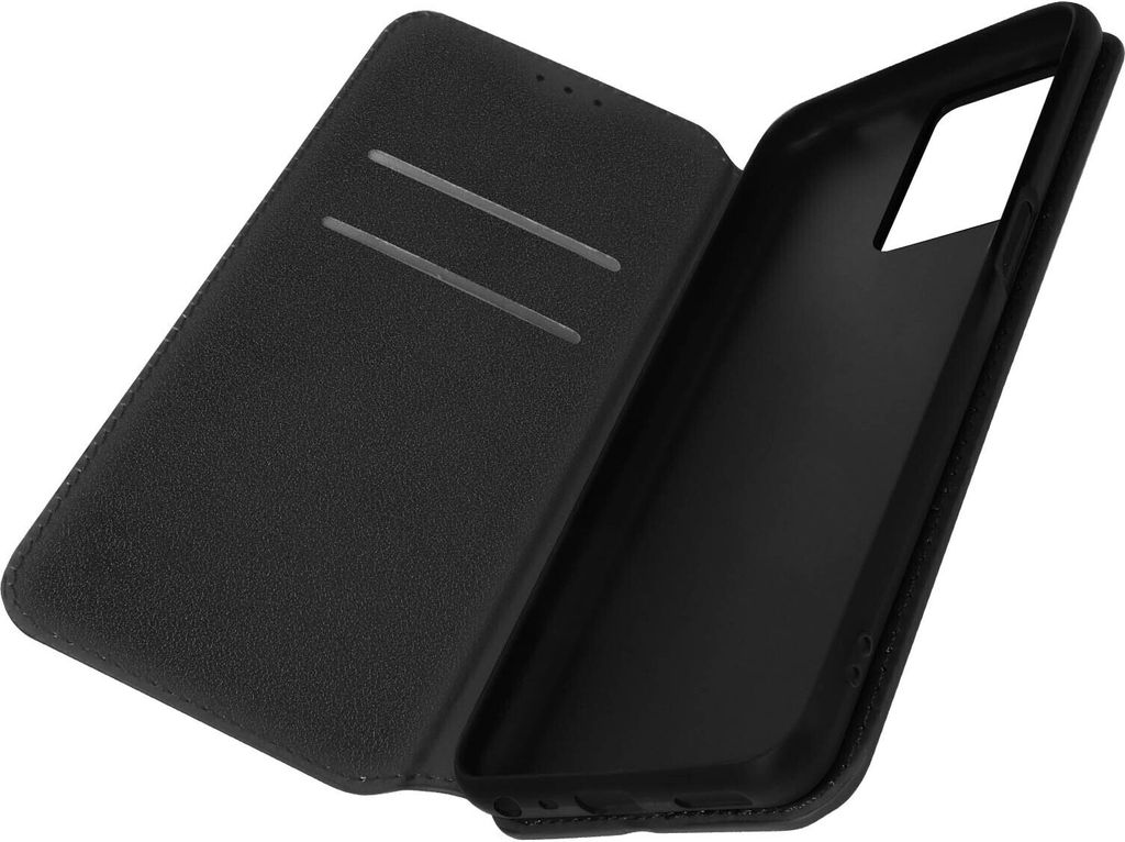 Avizar, Kunstleder Cover Classic Edition für Oppo A77, Schwarz