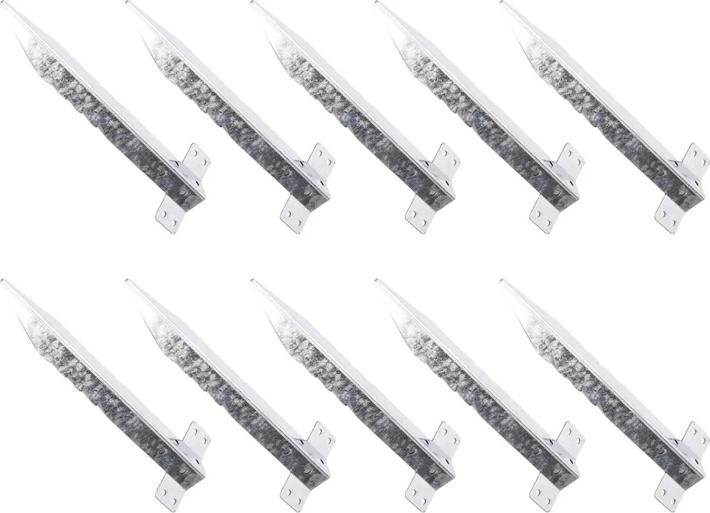 Lot de 10 Fixations pour Traverses de Jardin en Acier Galvanisé Durable