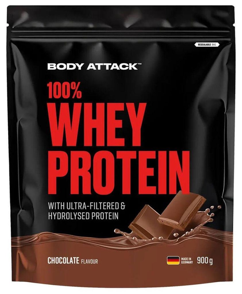 Body Attack 100 % Whey Protein – 900 g Chocolate Produktbild 