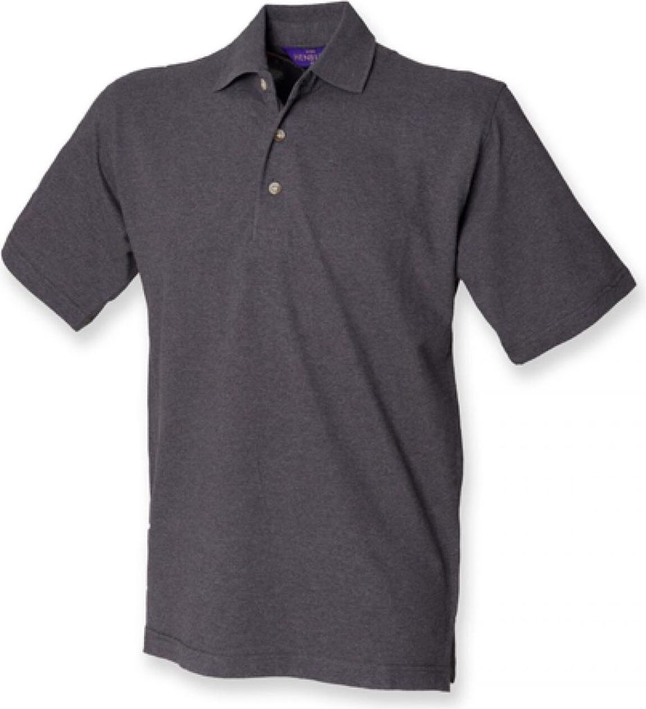 Henbury H100 | Herren Classic Baumwolle Piqué Polo Shirt - Farbe: Charcoal - Größe: L