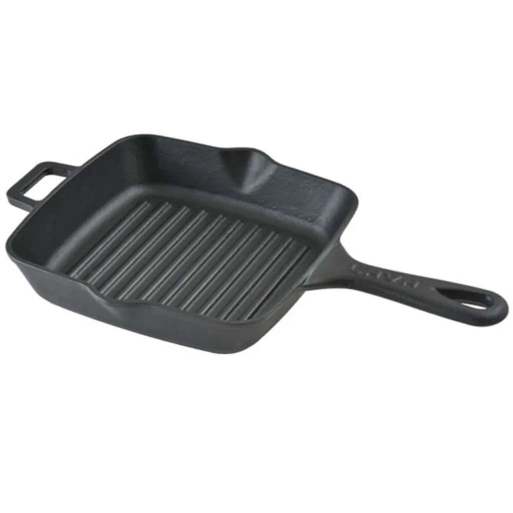 Padella Grill LAVA Ghisa 20x20 | Aroma Brace Vera in Cucina