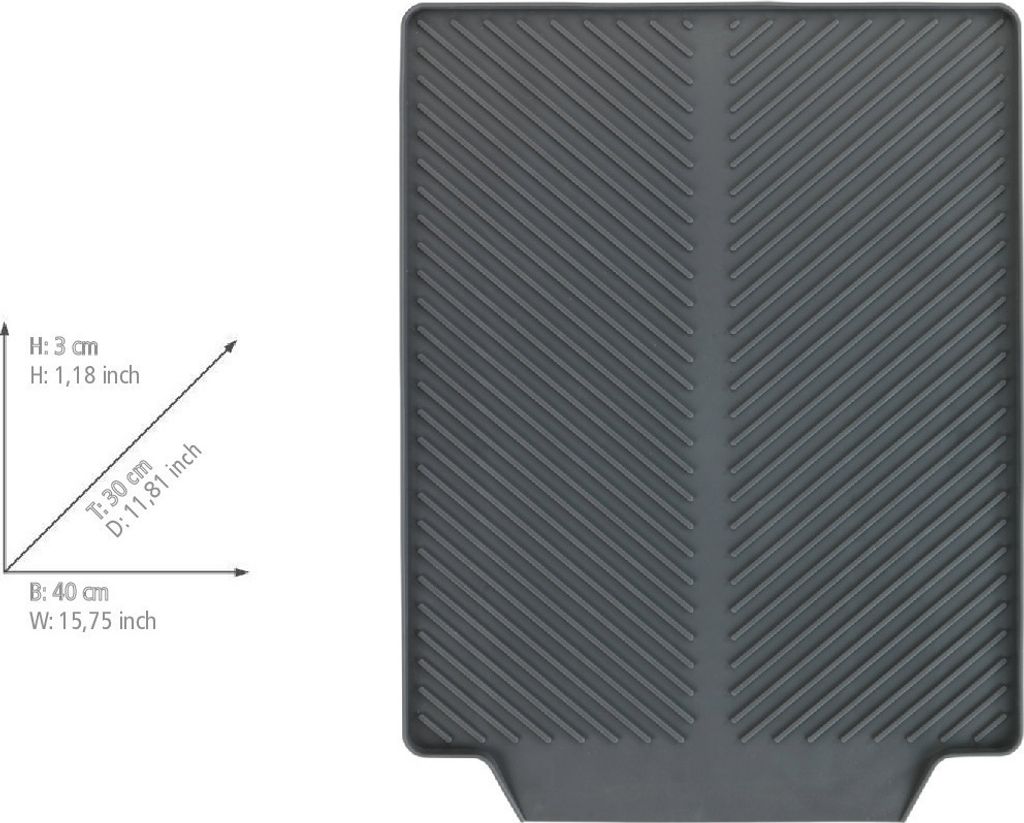 tropfmatte 40 x 3 x 30 cm grau Produktbild 7
