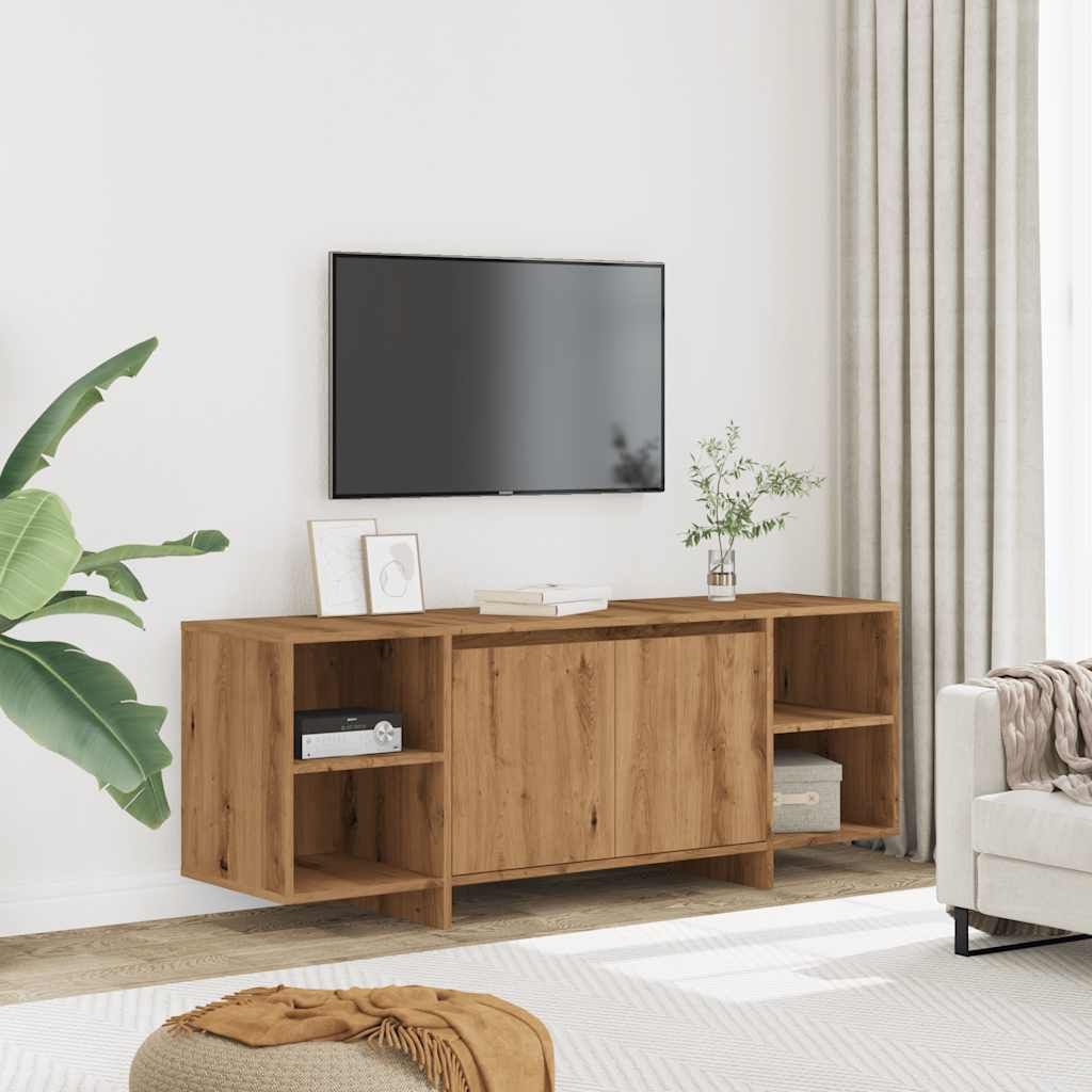 "Winterschlussverkauf "TV-Schrank Industriestil - CLORIS - Fernsehenschrank - Artisan-Eiche 130x35x50 cm Holzwerkstoff - NeuMöbel9438981