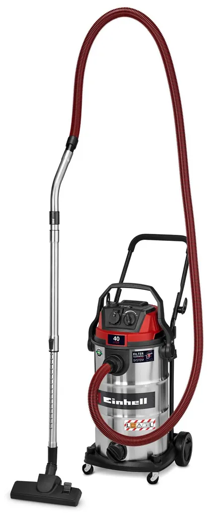 Aspirateur de chantier eau et poussières avec cuve inox 40L et filtre HEPA