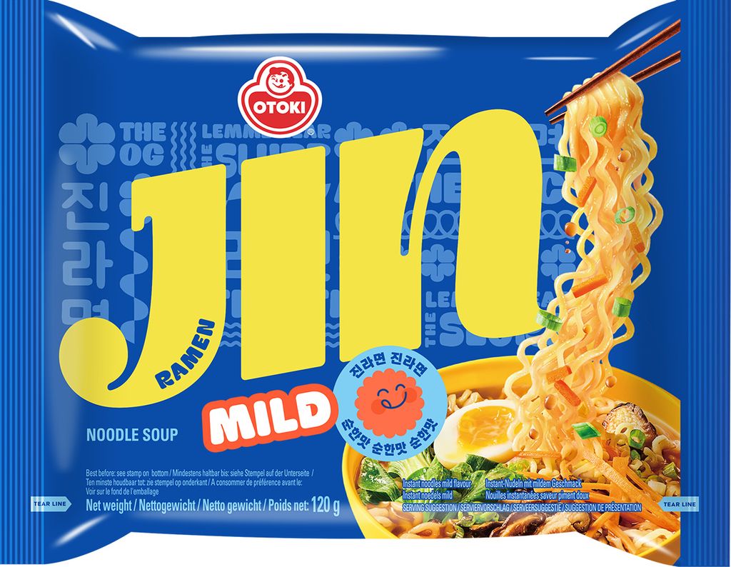 A package of Ottogi Jin Ramen noodle soup.