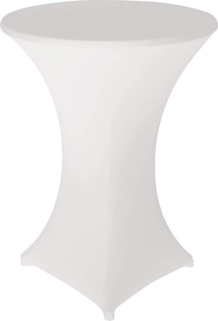 Topchances Stehtischhusse Stretchhussen,Tischhusse Stehtische Hussen Dekoration für Cocktail Party Hochzeit Bankett, 70*110cm, Weiß