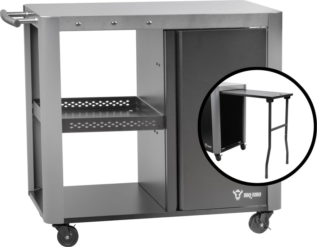 Grilovací vozík BBQ-Toro 95 x 50 x 80 cm, stříbrný Obrázek produktu 