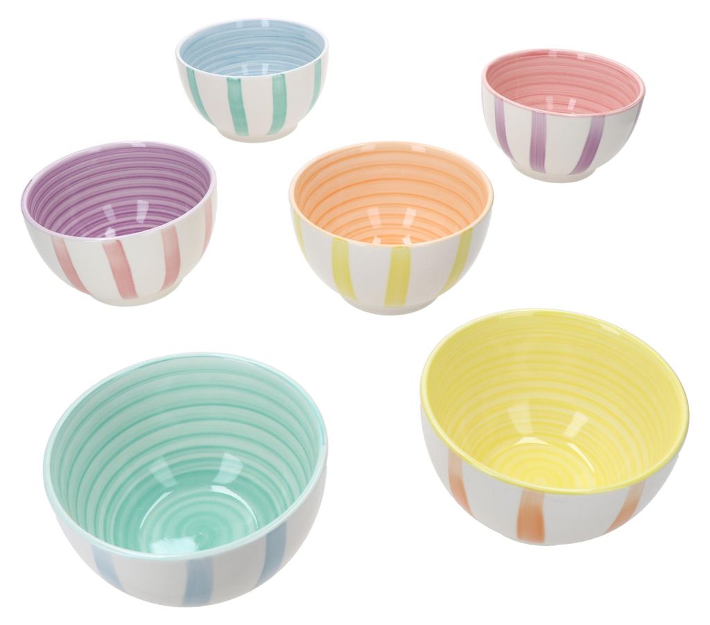 Set di 6 ciotole per cereali Beach Pastello Stripes Ø14cm Immagine del prodotto 