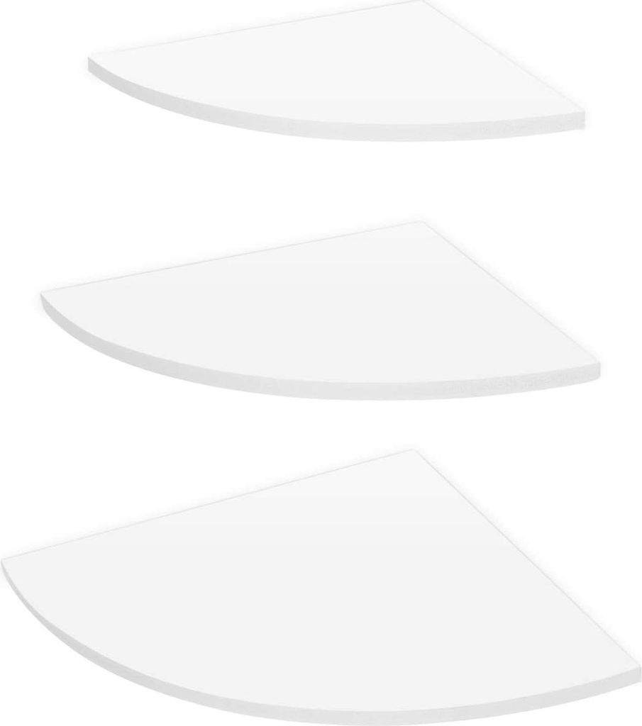 Eckwandregal weiß, 3-stöckiges schwebendes Eckregal, Wandregal, Bücherregale, Wandaufbewahrungsregal, Bücherregale, Wohnmöbel, Bürodekor, Tra...