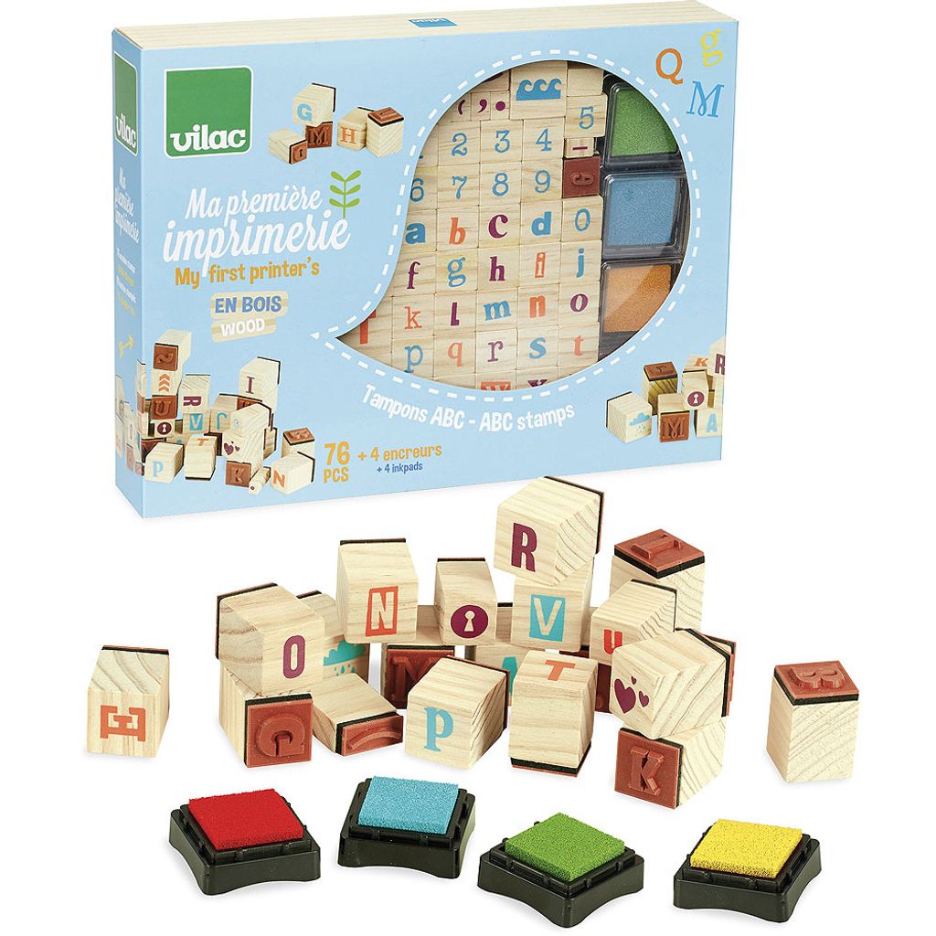 Vilac Holzstempel Alphabet 76Stück