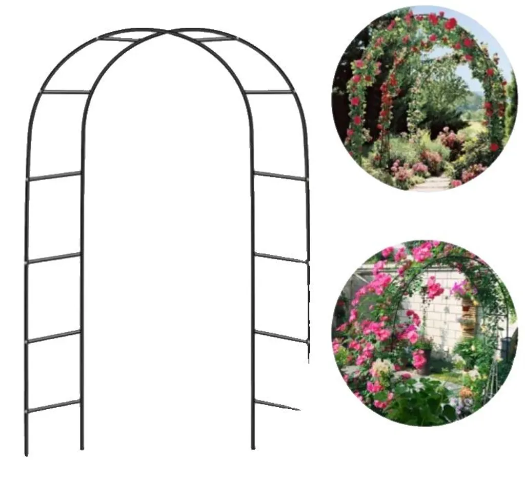 Arche de jardin stable en métal pour stopper la chute des plantes