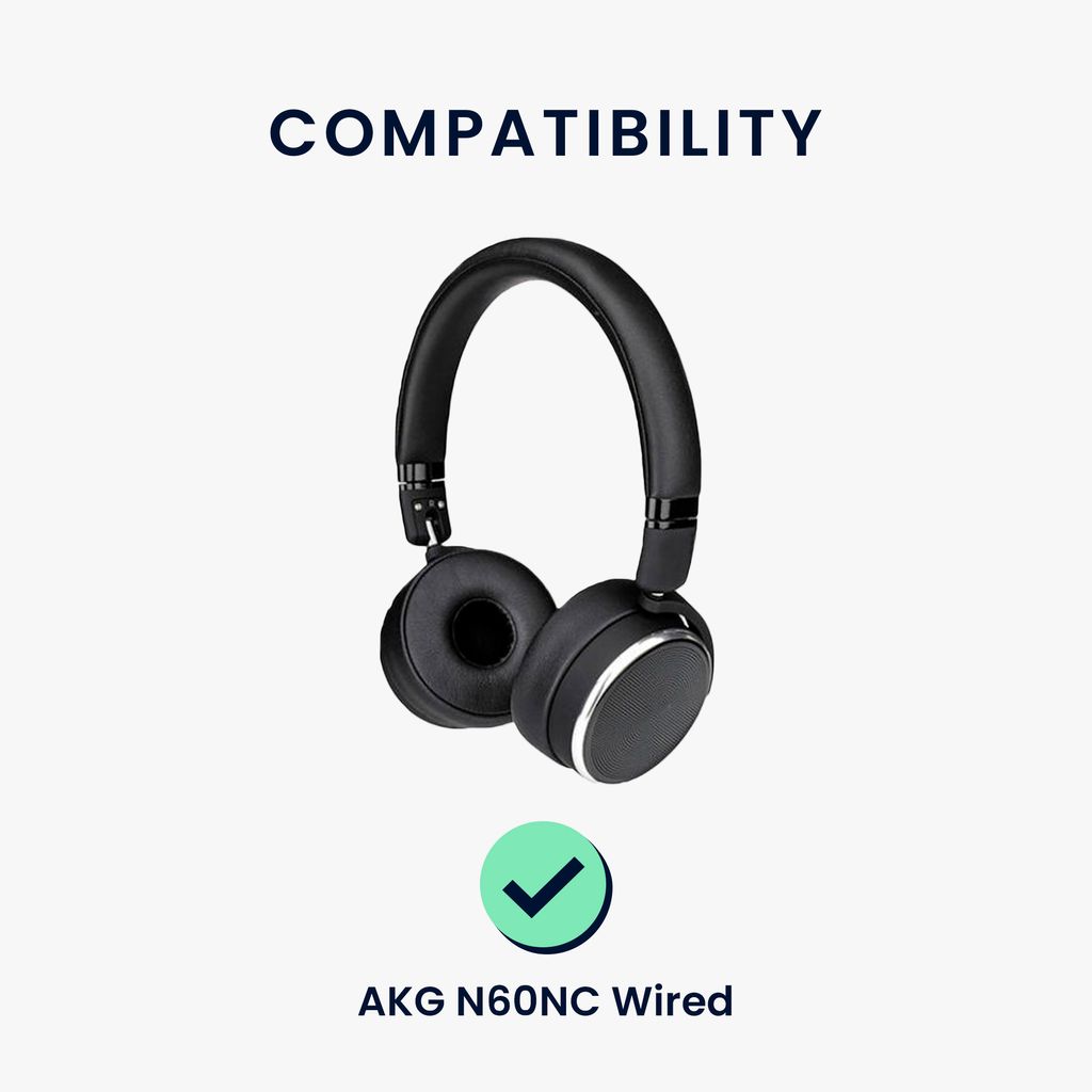 kwmobile 2x Ohr Polster für AKG N60NC Wired Ohrpolster - Ersatz Ohrpolster - Kopfhörer Ersatzteile - Kopfhörer Ersatzpolster für Over Ear Headp...