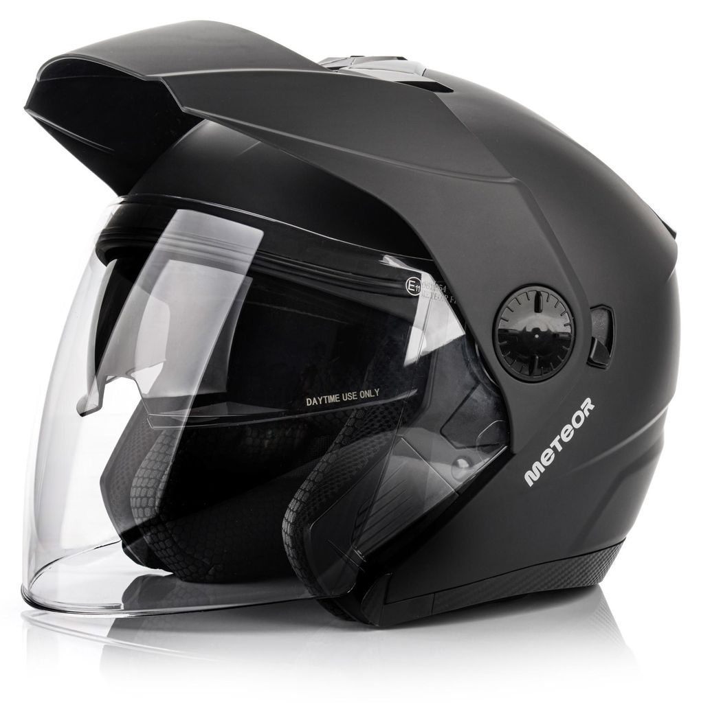 Jethelm Meteor Hekato Motorradhelm ECE 22.06 Schwarz Matt Produktbild 
